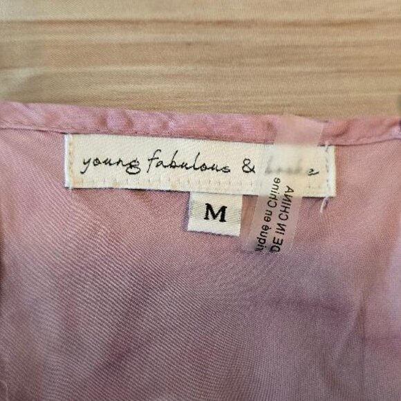 Young Fabulous & Broke Tie Dye Satin Slip Dress SZ M - Picture 6 of 6